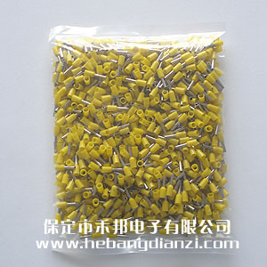 VE管型端子 E1008 内(nèi)孔(kǒng)径1.4 黄色(sè)
